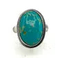 Navajo Handmade Kingman Turquoise Ring - Eli Skeets