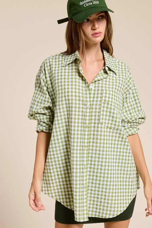 Graham Gingham Shirt *GREEN