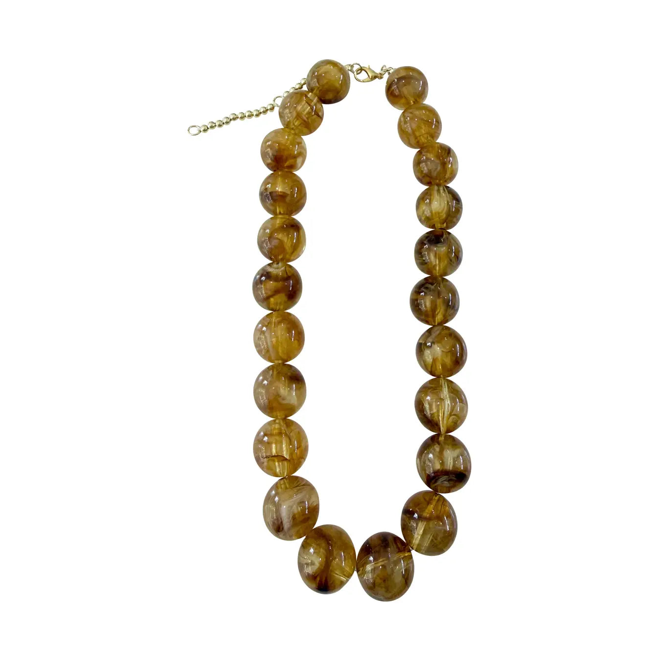 Carter Chunky Beaded Necklace - Light Tortoise