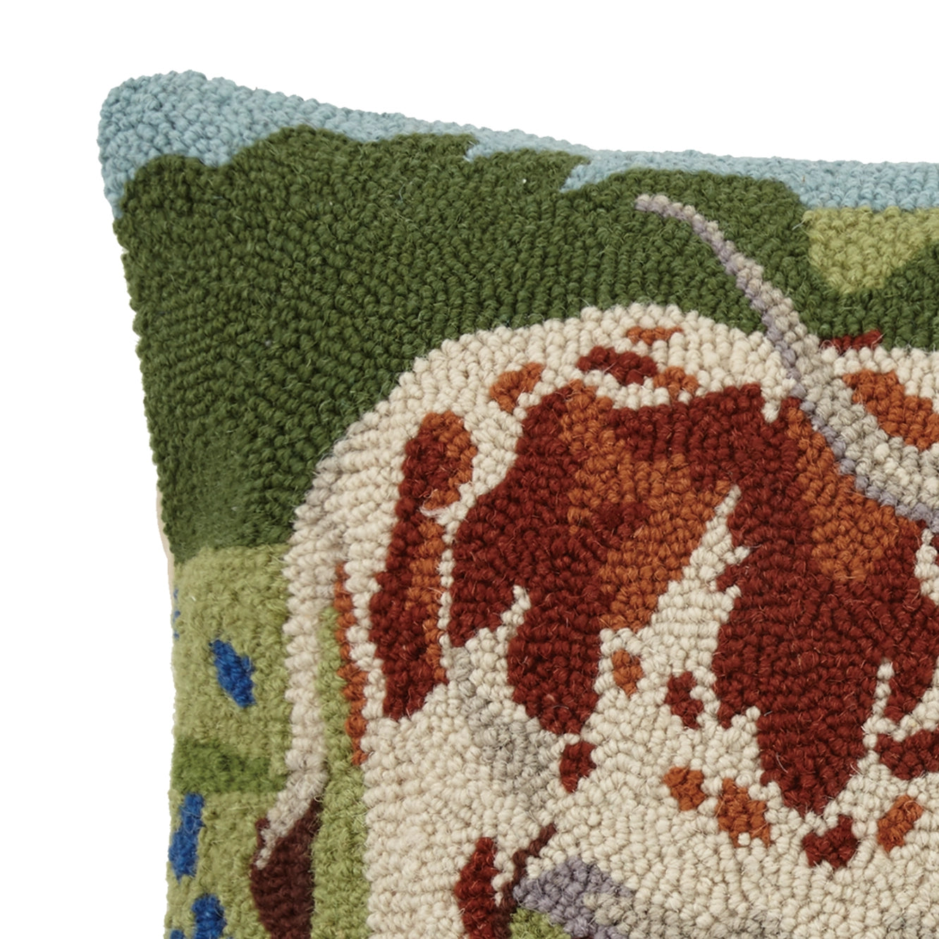 Longhorn in Blue Bonnets Field Hook Pillow