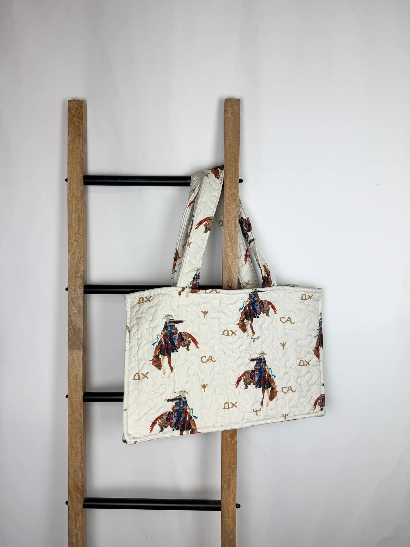 Casey Cowgirl Patchwork Linen Quilted Tote