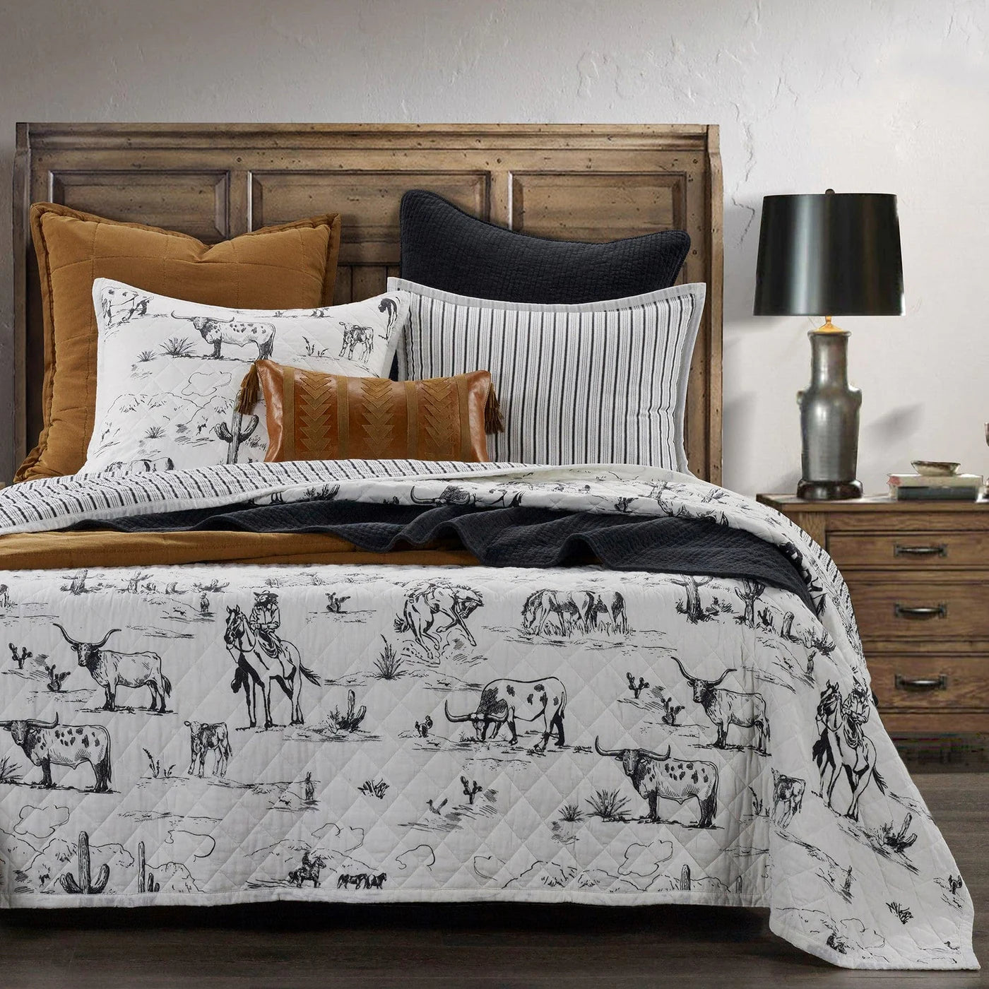 RANCH LIFE WESTERN REVERSIBLE QUILT SET