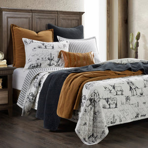 RANCH LIFE WESTERN REVERSIBLE QUILT SET