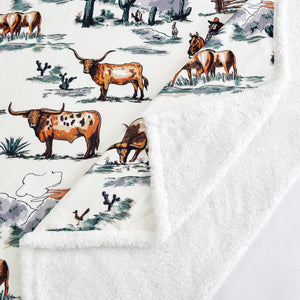 RANCH LIFE WESTERN SHERPA THROW
