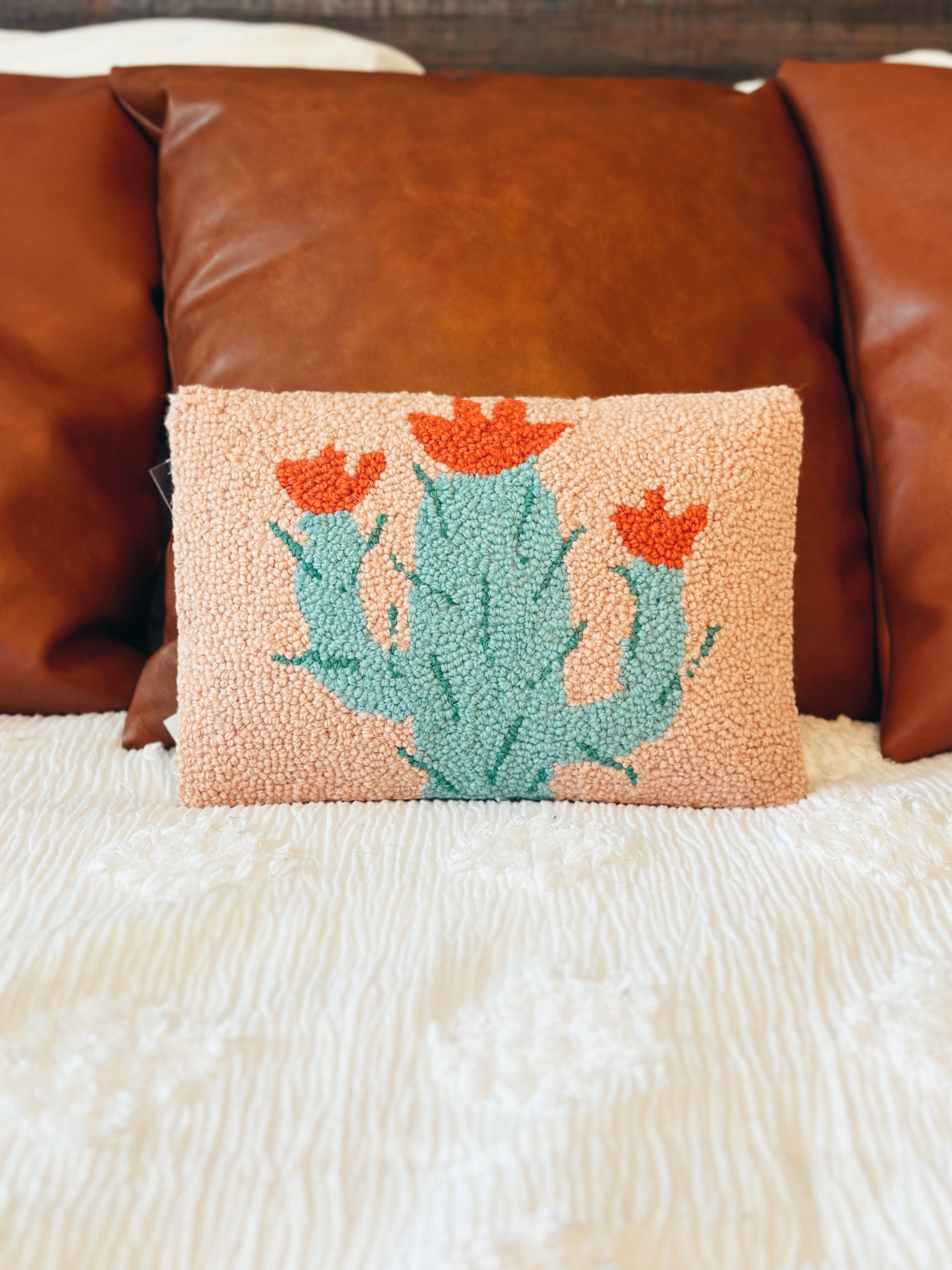 Cactus Hooked Pillow
