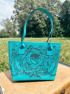 The Tanya Turquoise Tote