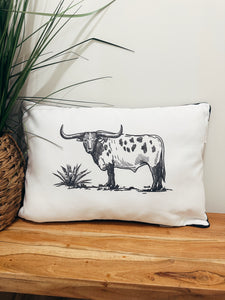 Ranch Life Steer Indoor/Outdoor Pillow