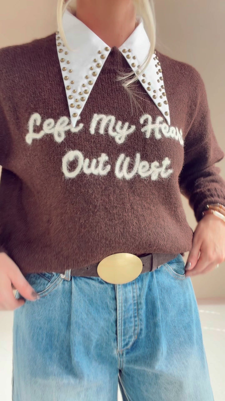 Left My Heart Out West Sweater
